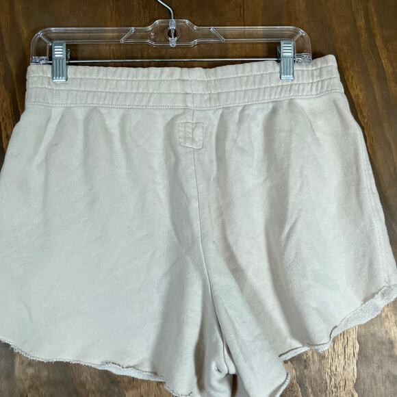 Aerie Womens Shorts Tan Pull On Cut Off Fleece Pockets Comfort Medium - Picture 9 of 10